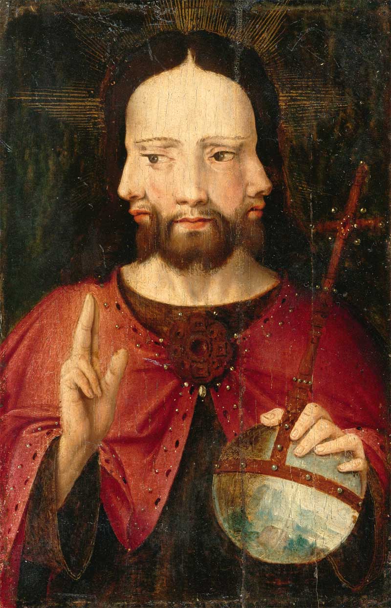 Christ with Three Faces. The Trinity. Netherlandish School, circa 1500