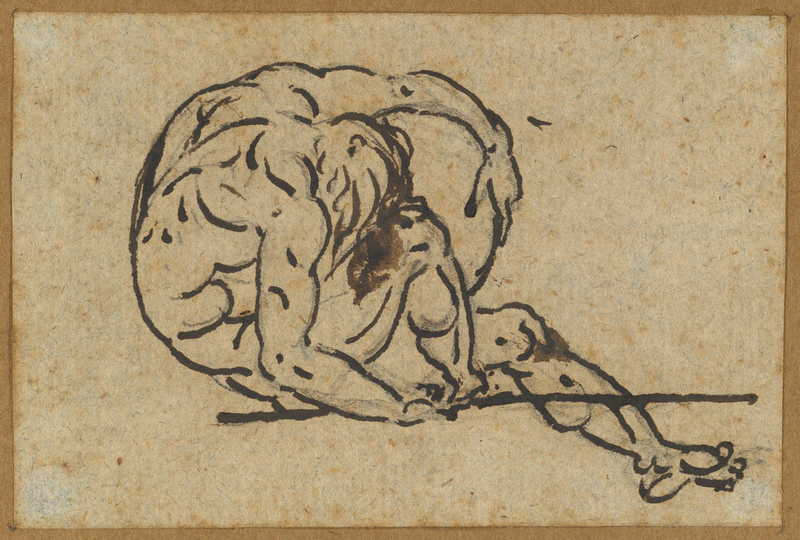 Study of a Male Nude (Althaemenes) in Despair Trying to Hide Himself. Nicolai Abraham Abildgaard