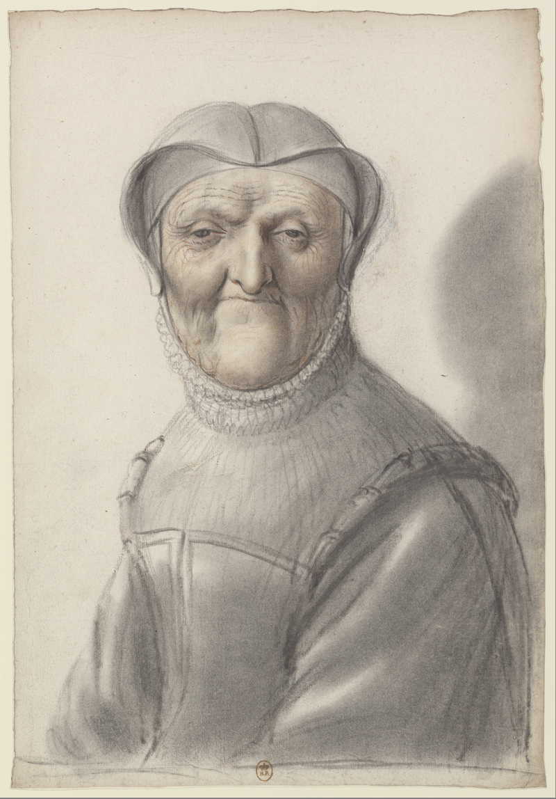 Old woman, face, wearing a attifet. Nicolas Lagneau