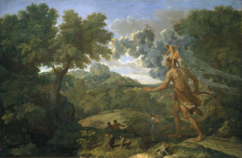 Blind Orion Searching for the Rising Sun. Nicolas Poussin