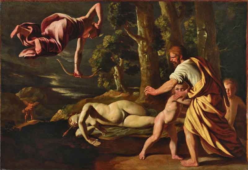 The Death of Chione. Nicolas Poussin