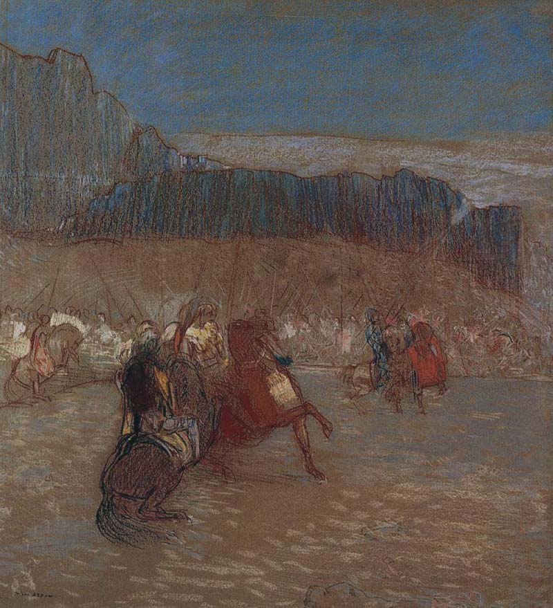 Study of Horsed Warriors, Odilon Redon