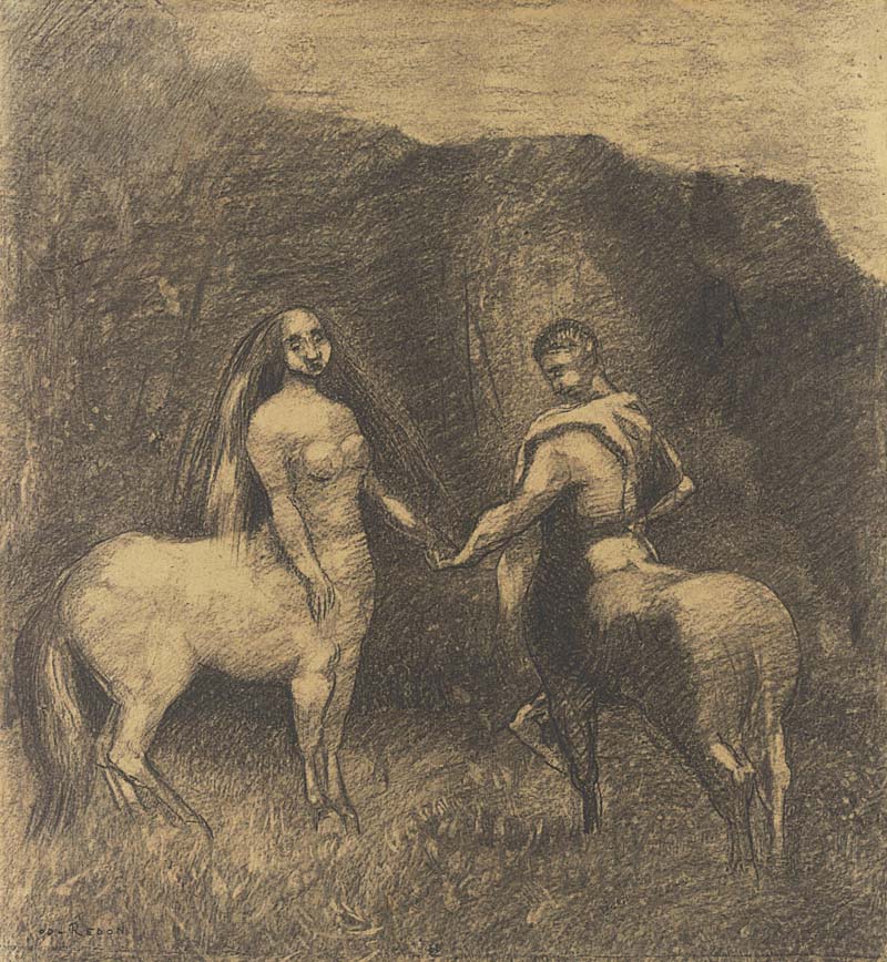 The Couple of Centaures, Odilon Redon