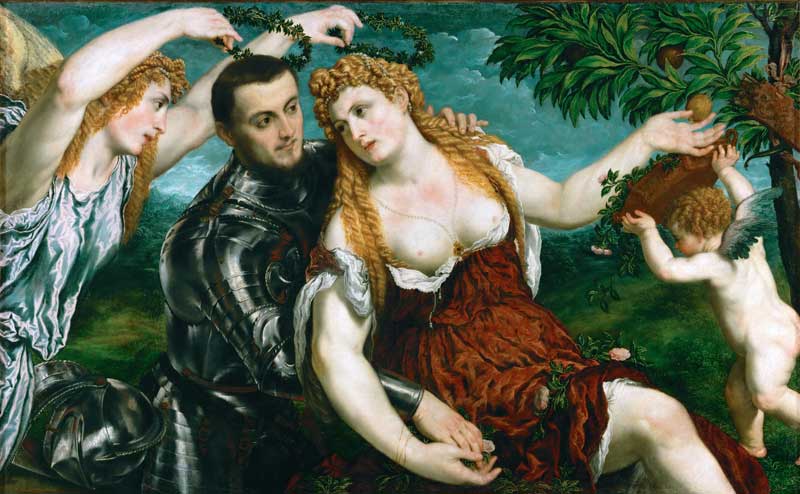 Venus, Mars, and Cupid crowned by Victory. Paris Bordone
