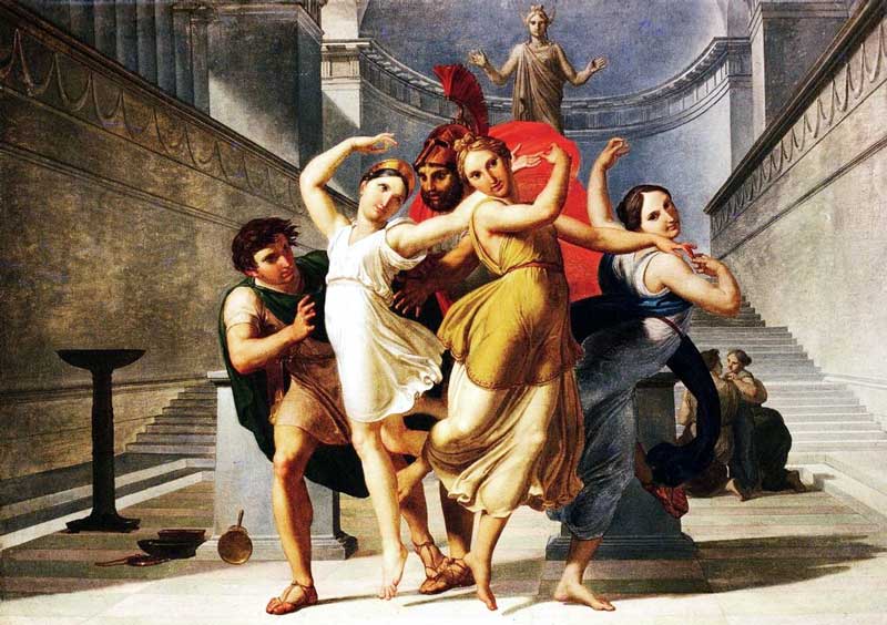 Theseus and Pirithous abducting Helen, Pelagio Palagi