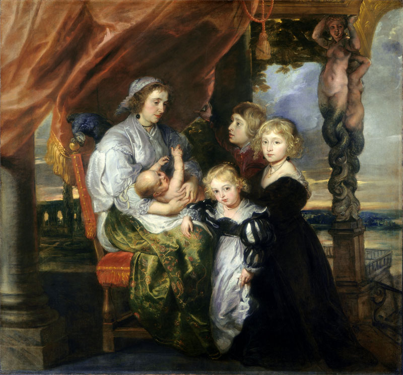 Deborah Kip, Wife of Sir Balthasar Gerbier, and Her Children, Peter Paul Rubens