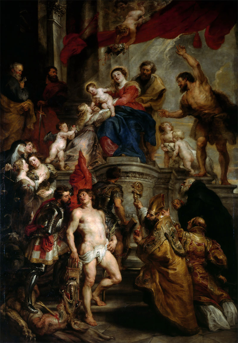 Madonna Enthroned with Child and Saints, Peter Paul Rubens
