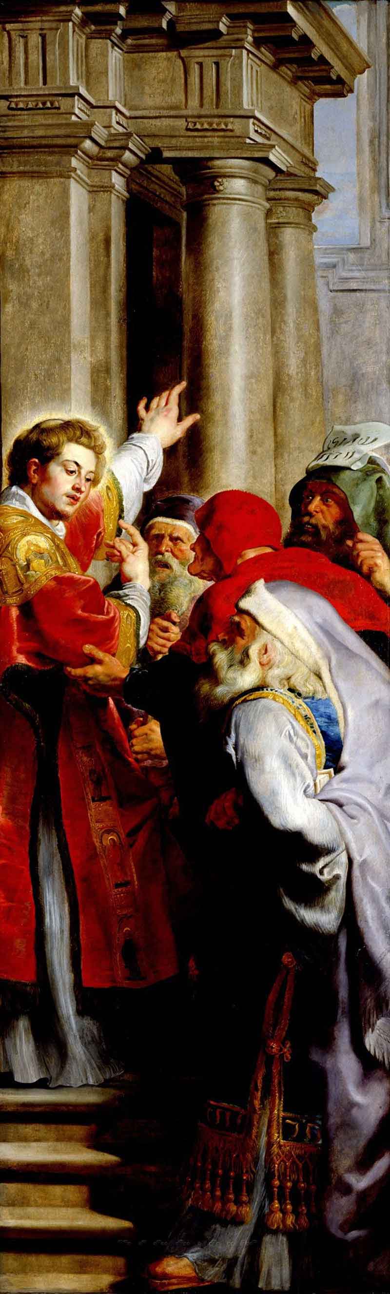 Sermon of St. Stephen,  triptych, Peter Paul Rubens