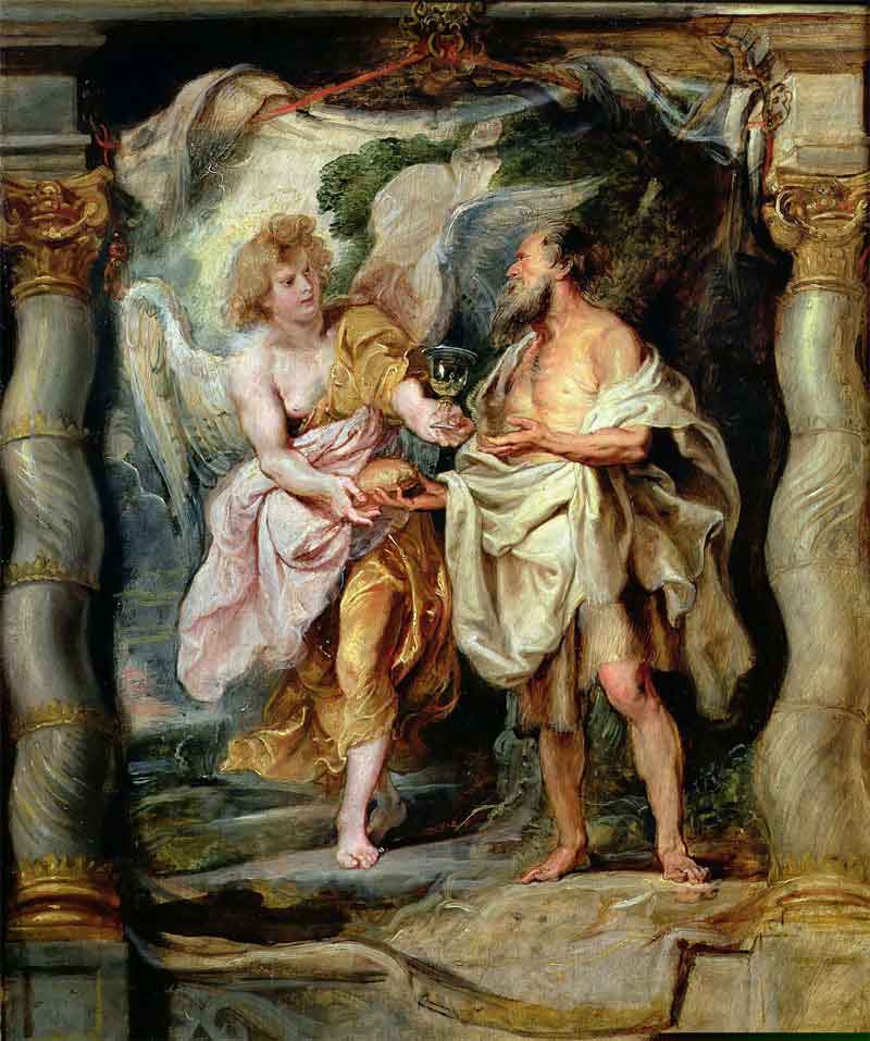 The Prophet Elijah and the Angel in the desert, Peter Paul Rubens