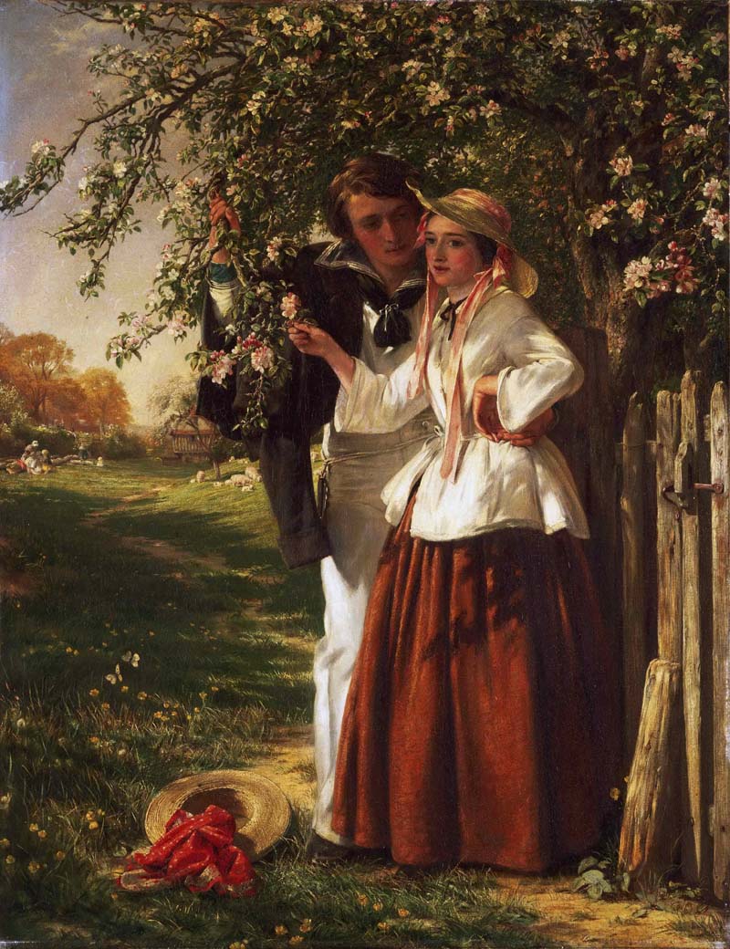 Lovers under a Blossom Tree. John Callcott Horsley