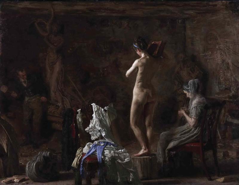 William Rush Carving His Allegorical Figure of the Schuylkill River. Thomas Eakins