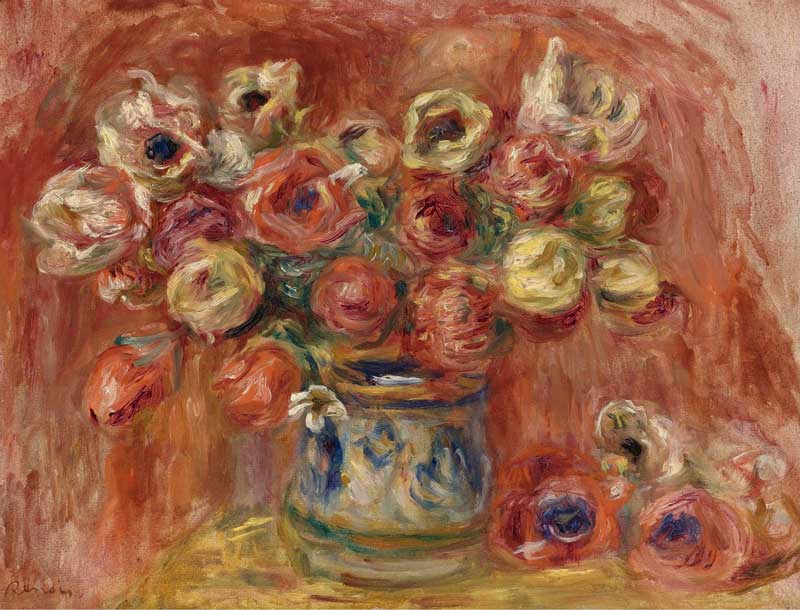 Bouquet of Flowers . Pierre-Auguste Renoir