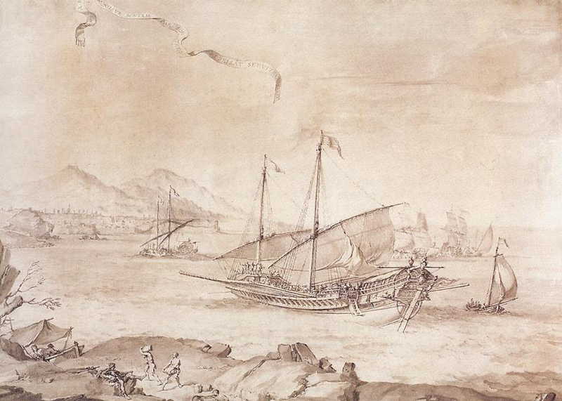 Ship at Marseille  . Pierre Puget