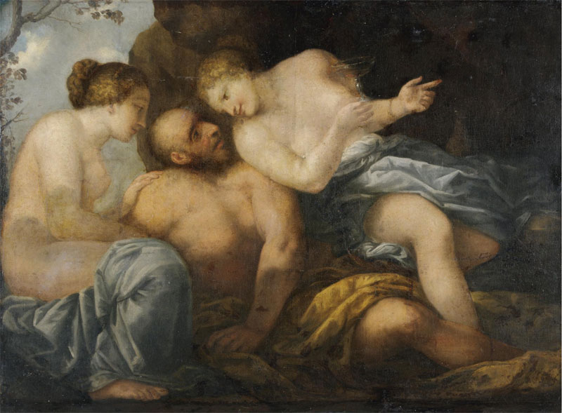 Lot and his Daughters. Pietro Liberi