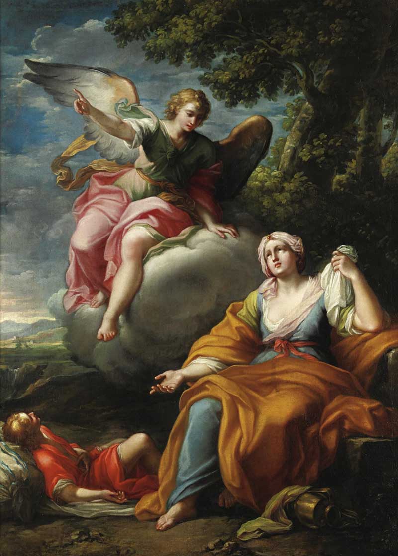 The Angel with Hagar and Ishmael. Placido Costanzi