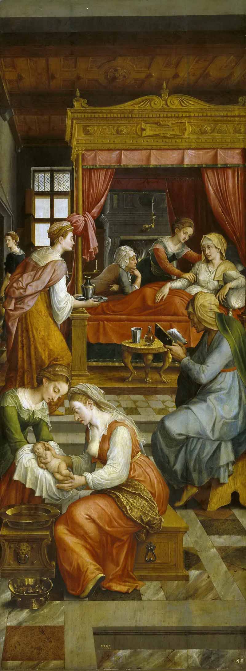 The Birth of the Virgin, Michiel van Coxcie