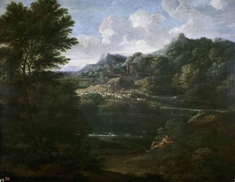 Landscape with a shepherd, Gaspard Dughet