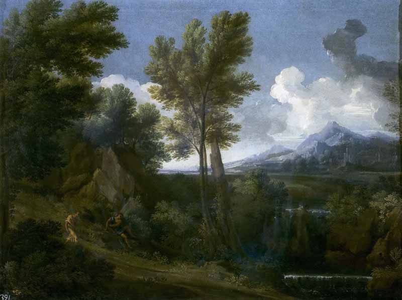 Landscape with travelers, Gaspard Dughet