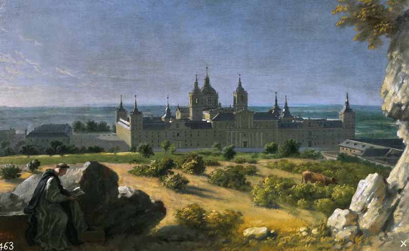 View of the monastery Escorial. Michel-Ange Houasse