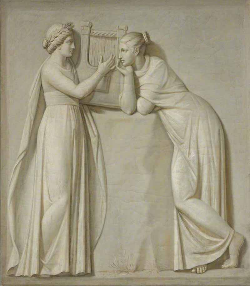 The Muses: Terpsichore and Polyhymnia. Robert Fagan