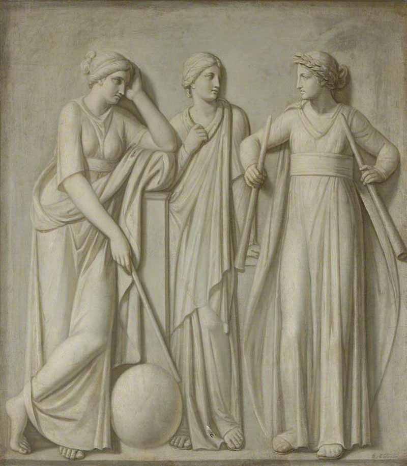 The Muses: Urania, Erato and Calliope. Robert Fagan