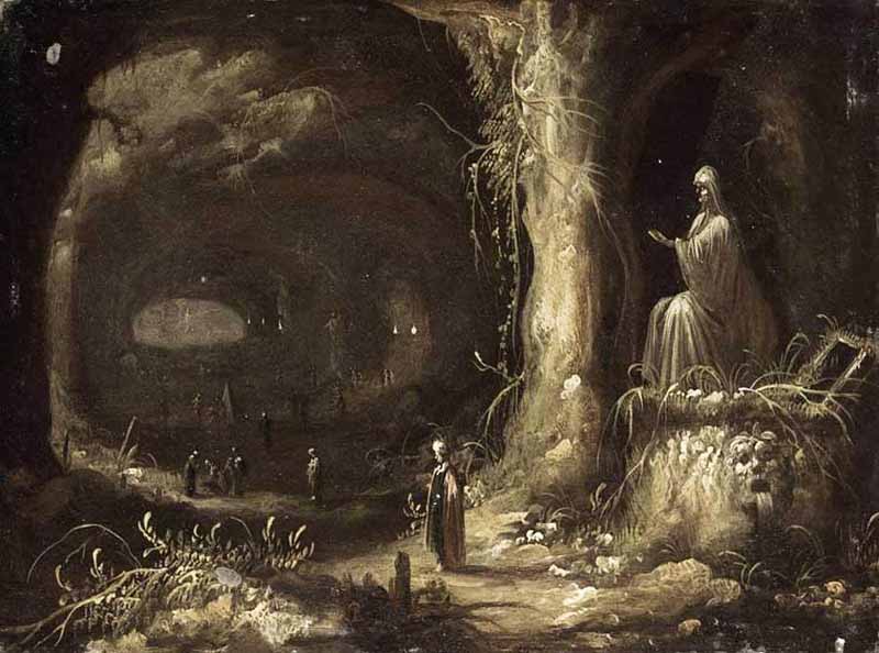 Interior of a Grotto. Rombout van Troyen