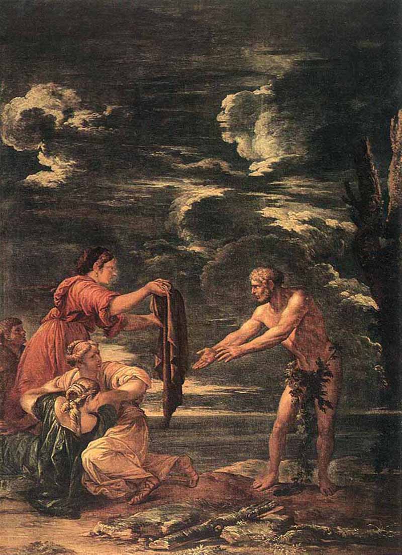 Odysseus And Nausicaa. Salvator Rosa