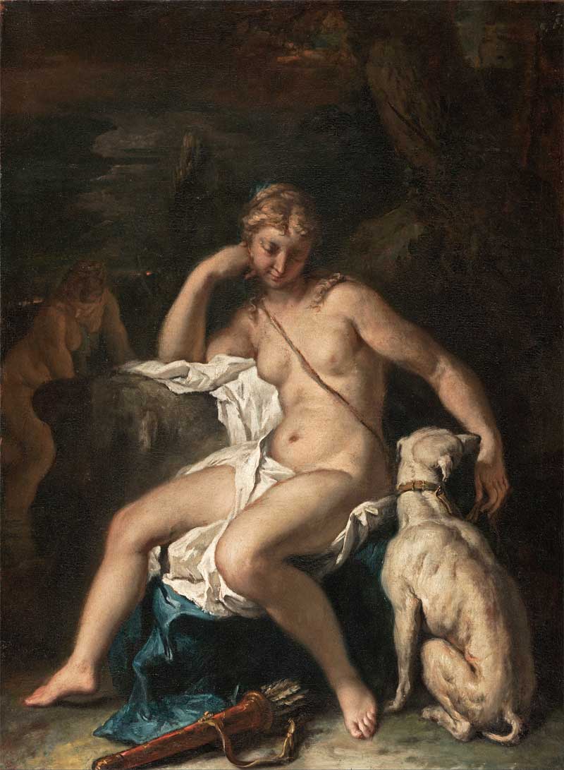 Diana and Her Dog . Sebastiano Ricci
