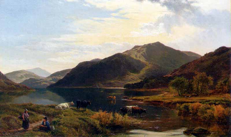 Cattle By A Lake. Sidney Richard Percy