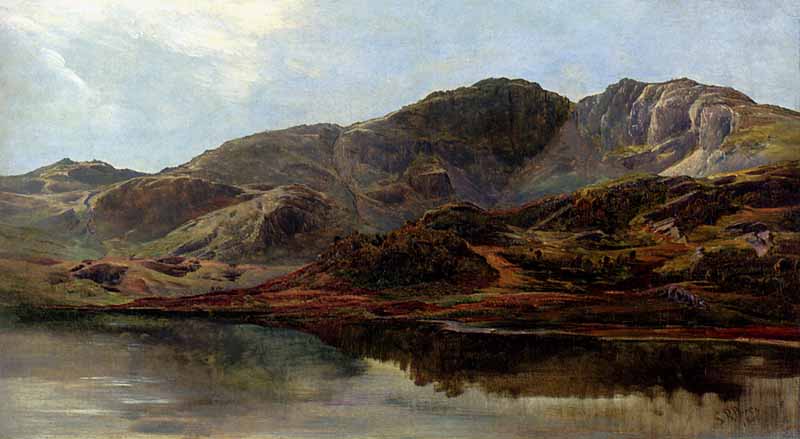 Landscape With A Lake And Mountains Beyond. Sidney Richard Percy
