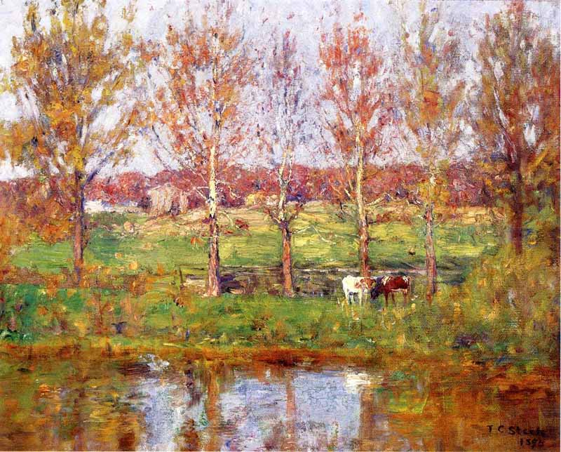 Cows by the Stream, Theodore Clement Steele