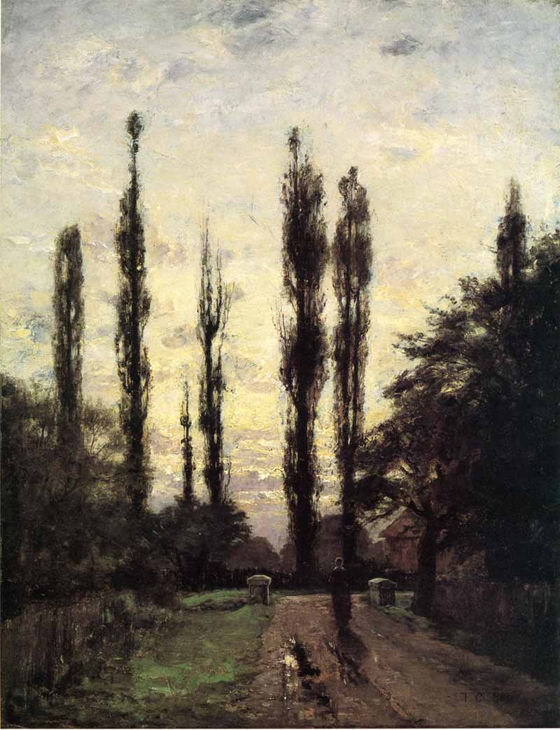 Evening Poplars, Theodore Clement Steele