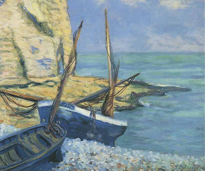 Boats at Etretat, Theodore Earl Butler