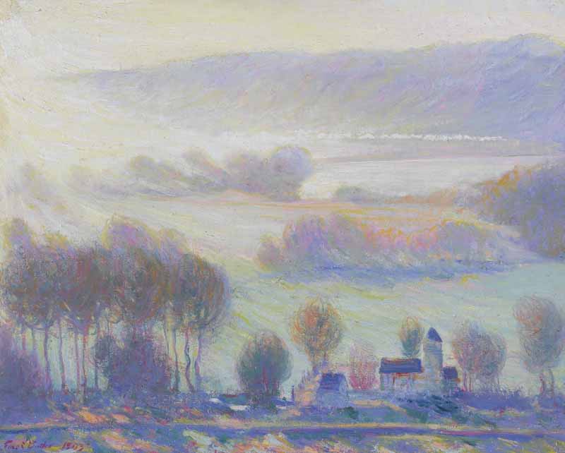 Valley at Giverny, the Old Mill, Theodore Earl Butler