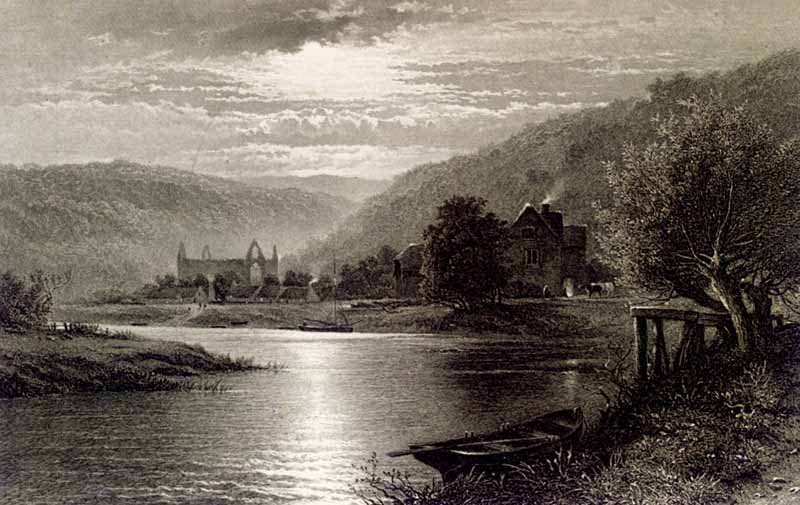 Tintern Abbey Moonlight On The Wye. Thomas Sidney Cooper