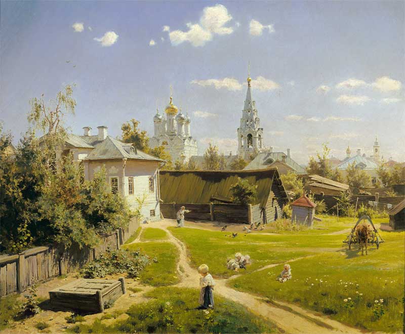 A Yard in Moscow. Vasily Dmitrievich Polenov