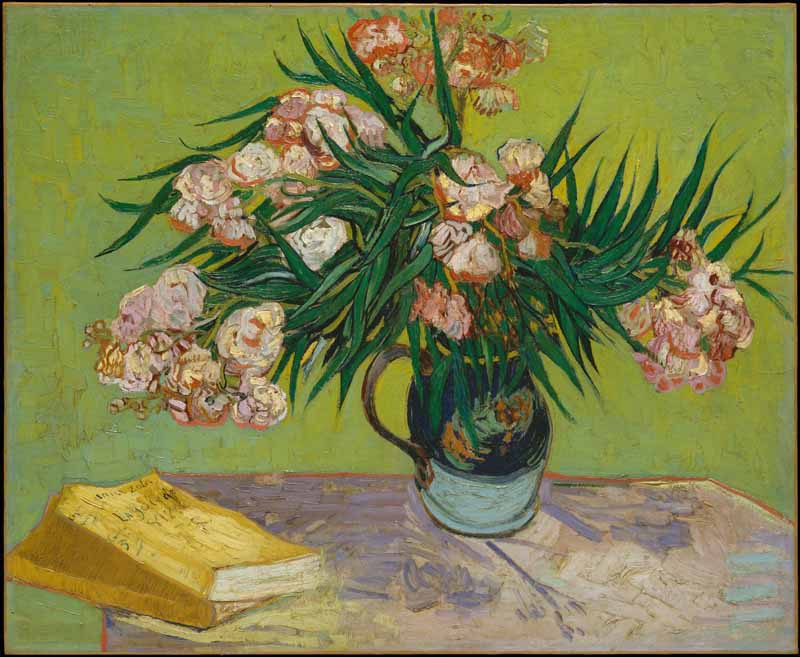 Still Life: Vase with Oleanders and Books . Vincent van Gogh