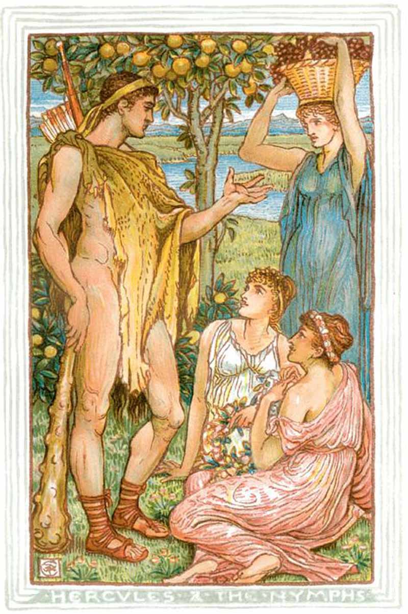 Hercules and the Nymphs. Walter Crane