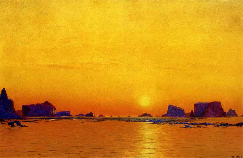 Ice Floes under the Midnight Sun. William Bradford