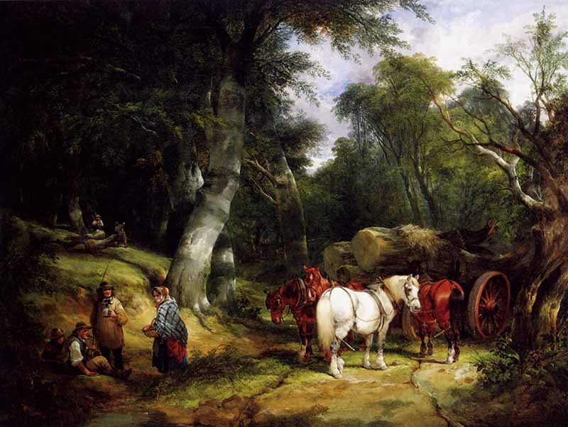 Carting Timber In The New Forest, William Shayer