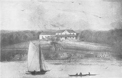 GOVERNMENT HOUSE, PORT JACKSON. From a drawing by W. Westall, A.R.A., in the possession of the Royal Colonial Institute. Photographed by permission of the Council. To face p. 198.
