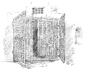 THIRTEENTH-CENTURY IRON GATES IN BELFRY
