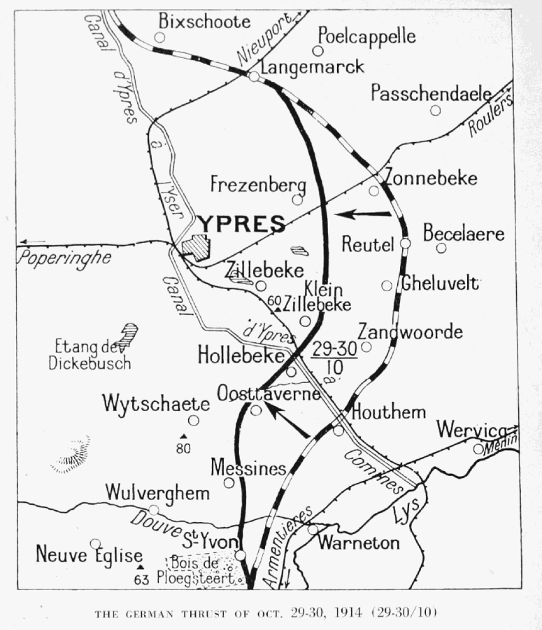 THE GERMAN THRUST OF OCT. 29—30, 1914 (29—30/10)