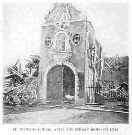 ST. FRANÇOIS SCHOOL, AFTER THE GERMAN BOMBARDMENTS