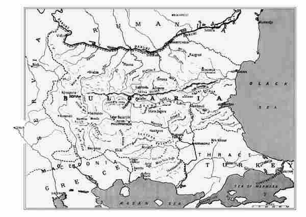 Sketch Map accompanying "Bulgaria." By Frank Fox.Published by A. & C. Black Ltd., London.