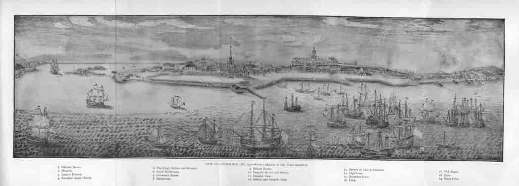 View of Louisbourg in 1731.--From a sketch in the Paris Archives.