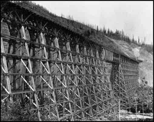 MOUNTAIN CREEK BRIDGE—Containing 1,500,000 feet timber.