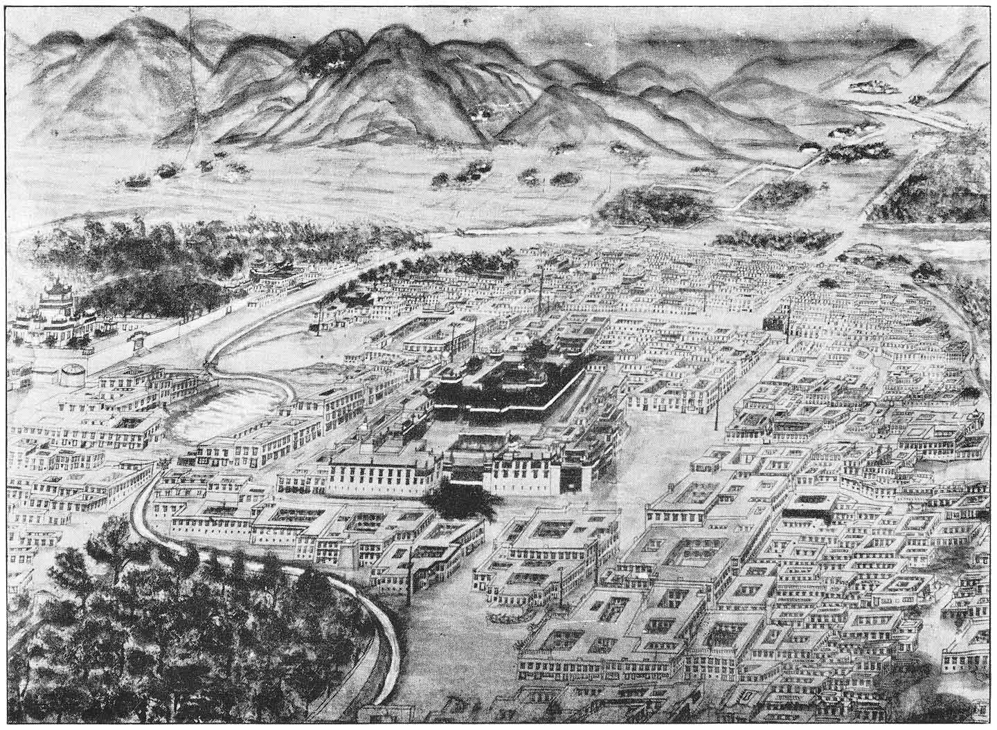 PLAN OF THE CITY OF LHASA.