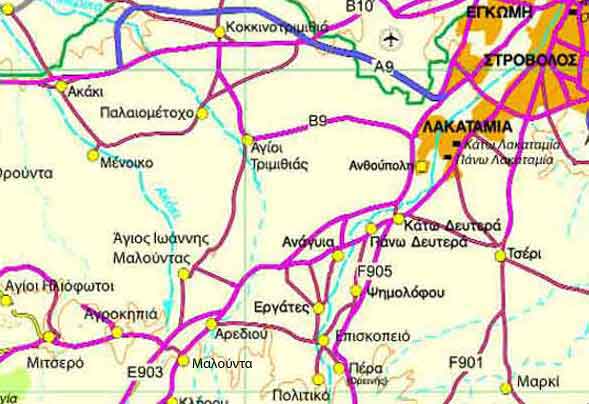 Lefkosia Map