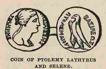 280.jpg Coin of Ptolemy Lathyrus and Selene. 